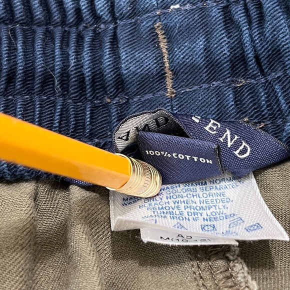 Lands End Shorts Boys Medium 10/12 Olive Bermuda Stretch Waist Drawstring Cotton - Picture 6 of 11